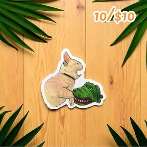 Cat vs. Crocodile Sticker – 1.5”